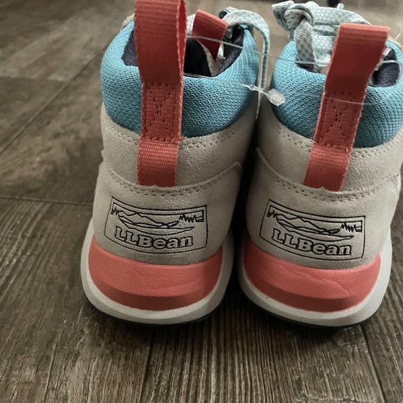 L.L. Bean Vista Hiker II Mid Boots Foam Sea Blue Womens Size 6 Lace Up Suede - Picture 5 of 12